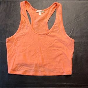 Peach cropped tank top